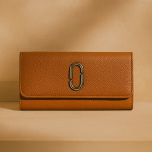 Brown Textured Leather Clutch Wallet for Women Stylish, Compact & Elegant.