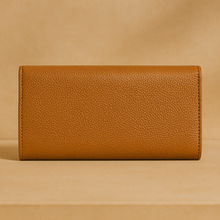 Brown Textured Leather Clutch Wallet for Women Stylish, Compact & Elegant.