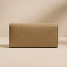 Taupe Textured Leather Clutch Wallet for Women Stylish, Compact & Elegant.
